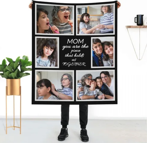 Vista 14 de HUGLAZY Manta personalizada con fotos y texto, manta de franela para parejas de adultos, regalo para cumpleaños, Día del Padre, Día de la Madre, Día