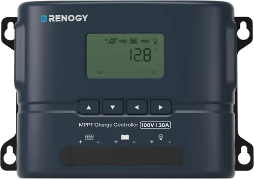 Vista 13 de Renogy Rover 30A 12V/24V Auto DC Entrada MPPT Controlador de Carga Solar, Parámetro Ajustable, Pantalla LCD, Regulador de Panel Solar Apto