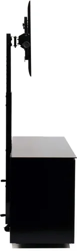 Vista 9 de TransDeco Soporte de TV con soporte para CD/DVD para televisores de hasta 90 pulgadas, color negro TD987B