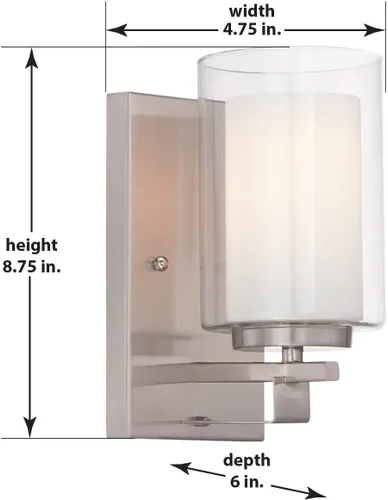 Vista 2 de Minka Lavery Parsons 6103-84 - Lámpara de pared para baño, 3 luces, níquel