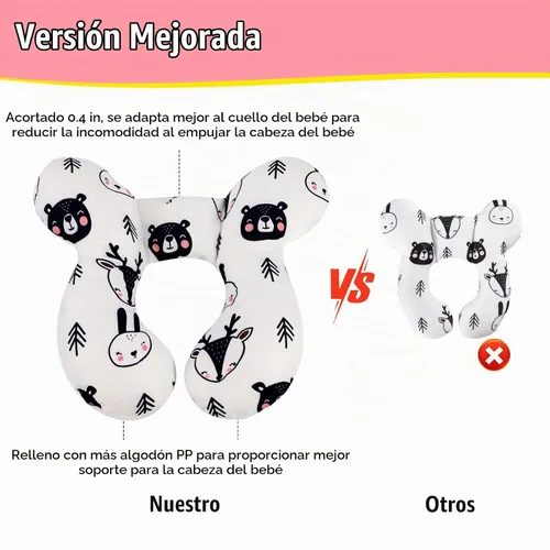 Vista 5 de Kakiblin - Almohada de cuello para bebé, almohada de apoyo para bebé mejorada, almohada para la cabeza del bebé, almohada de apoyo para el cuello