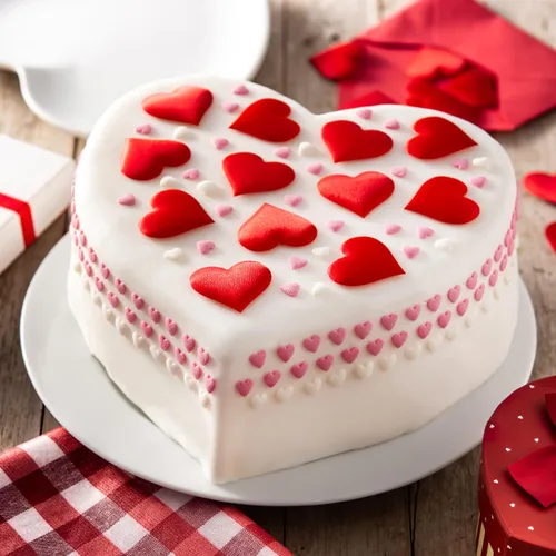 Vista 2 de Abaodam Maniquí de pastel de corazón de espuma de corazón, modelo de práctica de horneado de 12 pulgadas para el día de San Valentín, boda