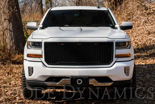 Vista 4 de Kit de luz de cuneta retroiluminada Diode Dynamics Serie Stage compatible con Chevrolet Silverado 1500 2014-2019, C2 1.0 Sport Combo Amarillo