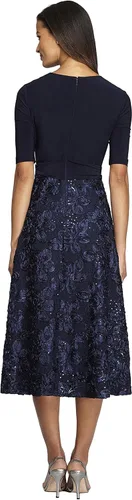 Vista 2 de Alex Evenings - Vestido con largo de té para mujer con detalle de roseta