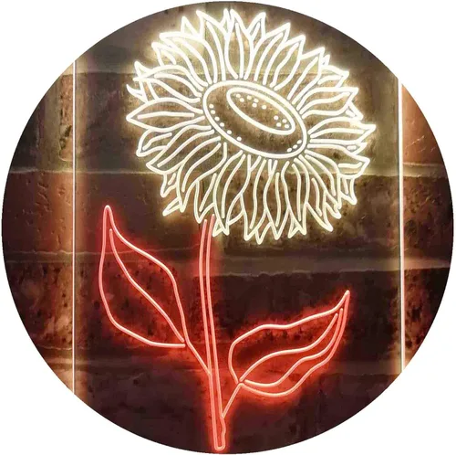 Vista 9 de ADVPRO Letrero de neón LED de doble color para sala de girasol, azul y rojo, 8.5 x 12 pulgadas st6s23-i3533-br