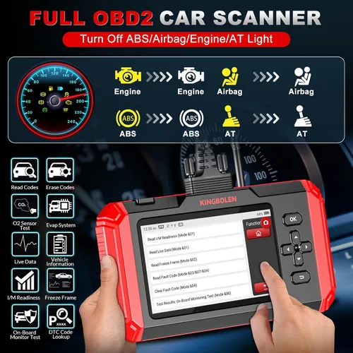 Vista 6 de KINGBOLEN Escáner OBD2 S500 Escáner de Automóviles, Herramienta de Diagnóstico con Actualización Gratuita de por Vida y 6 Reseteos, Reseteo