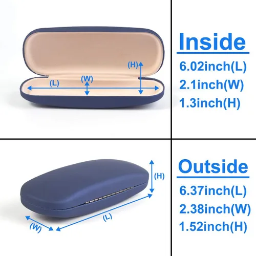 Vista 3 de RayLove Estuches unisex rígidos para gafas, funda protectora para gafas..
