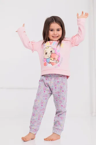 Vista 5 de CoComelon JJ - Conjunto de sudadera y pantalones de vellón para bebés y niñas pequeñas