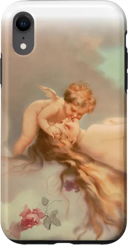 Vista 8 de iPhone 14. Querubines vintage jóvenes que cuidan de una bonita funda de ángel durmiente