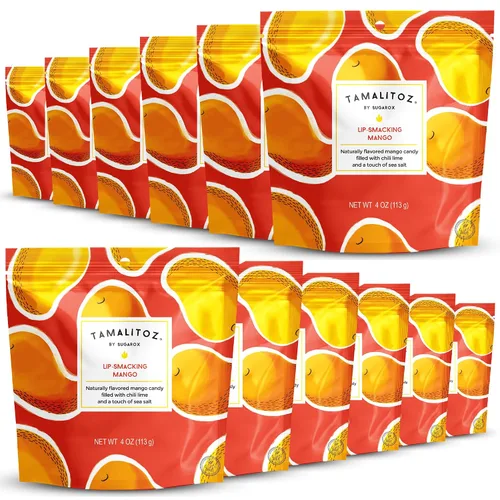 Vista 7 de Tamalitoz - Mango para masticar labios, caramelo duro mexicano de mango picante relleno de chile, lima y sal marina, caramelo de fruta hecho a mano