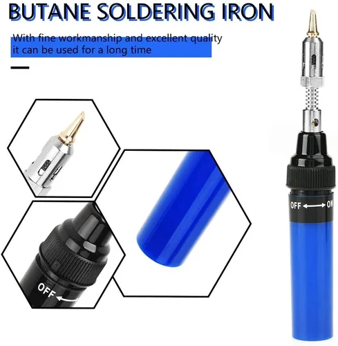 Vista 7 de Soldador de butano inalámbrico y mini bolígrafo de antorcha – Pistola de soldadura de soplete de gas para productos electrónicos y circuitos