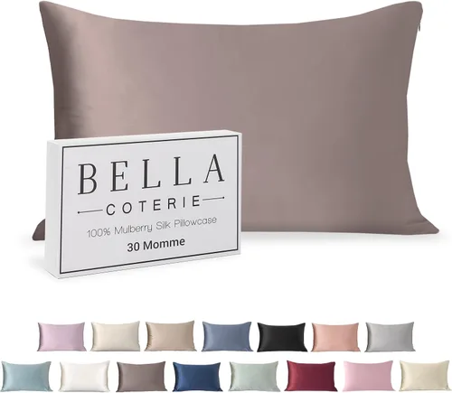 Vista 16 de Bella Coterie - Funda de almohada de seda de lujo para cabello y piel Champán