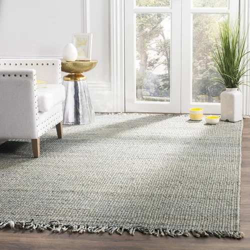 Vista 26 de SAFAVIEH Natural Fiber Collection - Alfombra decorativa de 2 x 3 pies, color verde, hecho a mano con flecos de yute tejido, ideal para zonas de alto