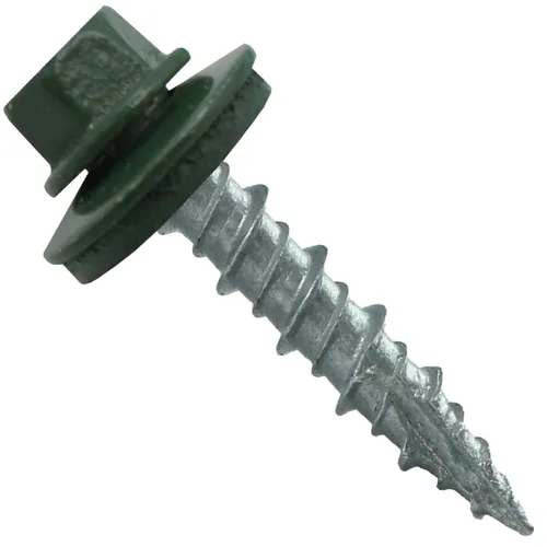 Vista 5 de Tornillos para techos de metal gris ABC 10 x 1 - Cabezal hexagonal - Arandela EPDM - Arandela de arranque automático/roscado - 1 bolsa - 250