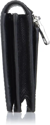 Vista 3 de AX ARMANI EXCHANGE Bifold para hombre, billetera con bolsillo para monedas, color negro, talla S de EE. UU, Negro, S