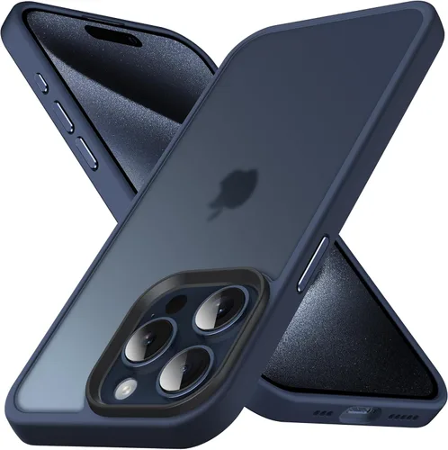 Vista 45 de Anqrp Funda diseñada para iPhone 11 azul [compatible con carga inalámbrica], [tacto sedoso] Funda delgada de silicona suave antiarañazos para iPhone