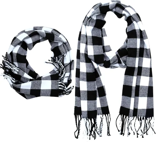 Vista 7 de Aneco Conjunto de bufanda de punto cálido de invierno para hombres y mujeres bufanda elástica suave