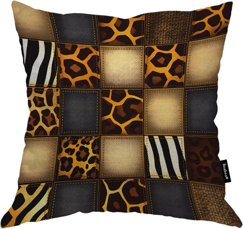Vista 42 de Fundas de almohada de pintura artística, líneas abstractas amarillas y grises, fundas de almohada suaves, funda de cojín para sala de estar, cama
