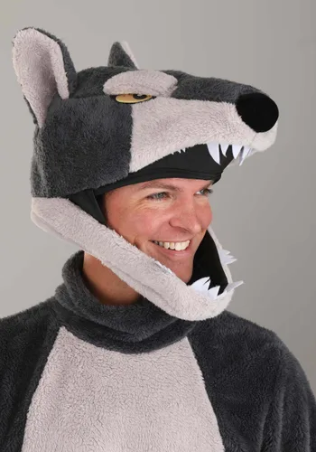 Vista 3 de Disfraz de Lobo Jawesome para Adultos Multicolor