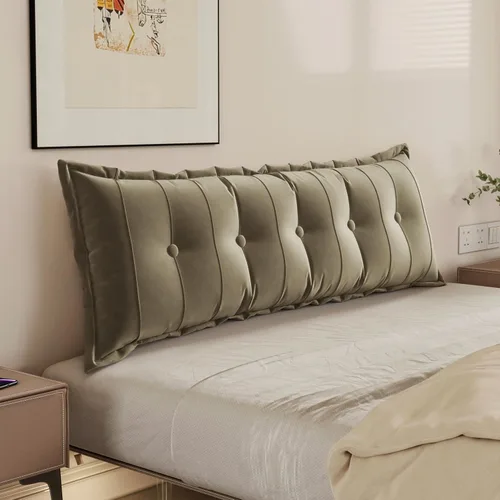 Vista 24 de WOWMAX Almohada rectangular para cabecero, almohada para respaldo de cama, almohada para sentarse en la cama, almohada de apoyo para la espalda
