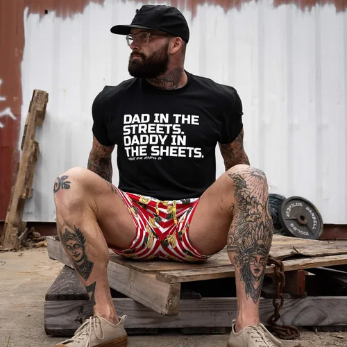 Vista 6 de Combat Iron Dad in The Streets - Camiseta de manga corta para hombre