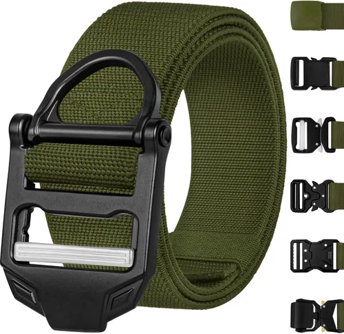 Vista 21 de TECEUM Tactical Belt – Heavy-Duty & Quick Release – Military, Work, Rigger, Duty & Utility Belt for Men