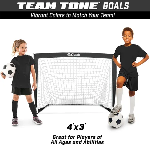 Vista 6 de GoSports - Arcos de fútbol portátiles para niños, 13 opciones de color, elige 4 x 3 pies o 6 x 4 pies, redes desplegables de tono