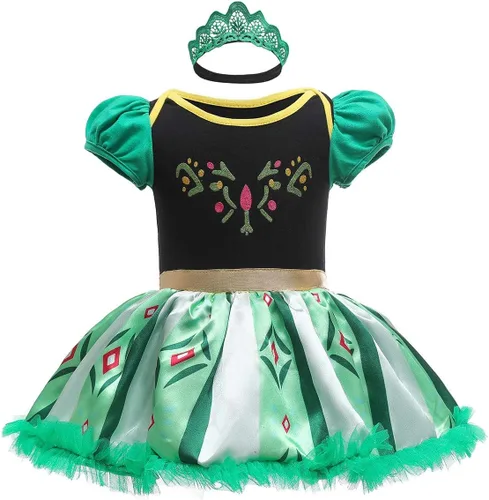 Vista 40 de Disfraz de princesa de Navidad para niñas, sirena, Bella, Sofía, para Halloween o cumpleaños, mameluco de tutú con diadema