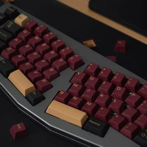 Vista 2 de Juego de teclas Samurai rojas de 173 teclas de perfil de cereza Doubleshot teclas personalizadas para Cherry MX Gateron Kailh Box Switches Mecánicos