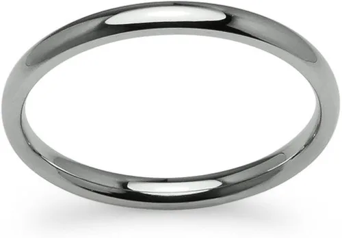 Vista 2 de Anillo de boda de acero inoxidable pulido de 0.08 pulgadas (2mm), ajuste cómodo, tallas completas y medas de 5-14 plateado, oro amarillo, oro rosa