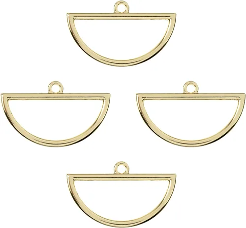 Vista 16 de John Bead Beadwork Findings - Colgante dorado (3 unidades)