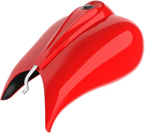Vista 81 de Cubiertas de tanque estiradas con consola de tablero y tapa de tanque de combustible, cubiertas de combustible de galón para Harley Touring Whisky