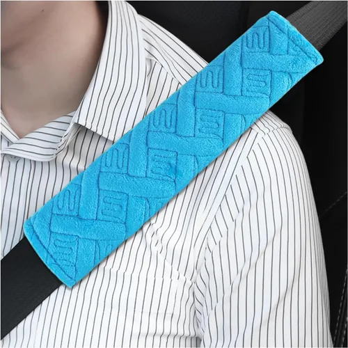 Vista 11 de Dickno - Juego de 2 almohadillas para cinturón de seguridad de auto, suaves y cómodas, fundas para correa de hombro para cinturón de seguridad