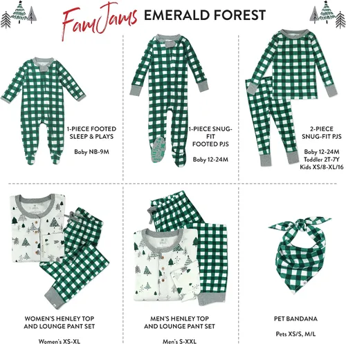 Vista 2 de HonestBaby - Pijama familiar navideña de algodón orgánico