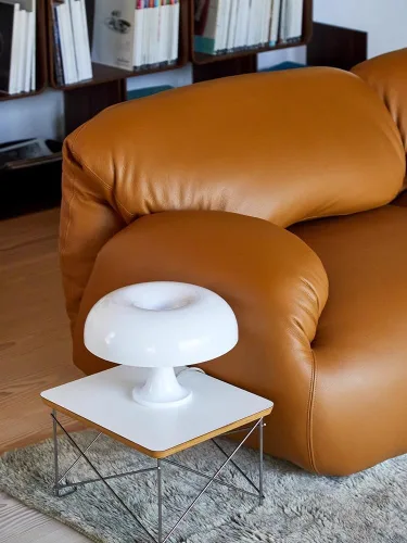 Vista 3 de Lámpara de mesa de hongos W regulable con 4 modos de iluminación retro con forma de hongo en forma de lámpara de escritorio, luz nocturna
