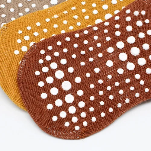 Vista 4 de bistyle Calcetines tobilleros antideslizantes para bebés, 6 pares, suela antideslizante, calcetines de algodón sin costuras para niños y niñas