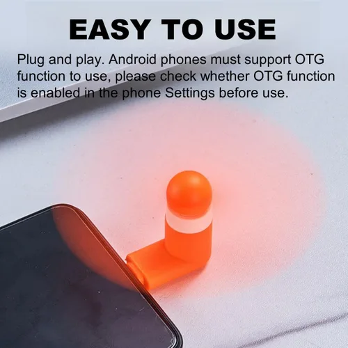 Vista 3 de Ventilador de teléfono USB C, paquete de 4 mini ventiladores portátiles para teléfono celular iPhone 16/15 y teléfonos celulares Android con puerto