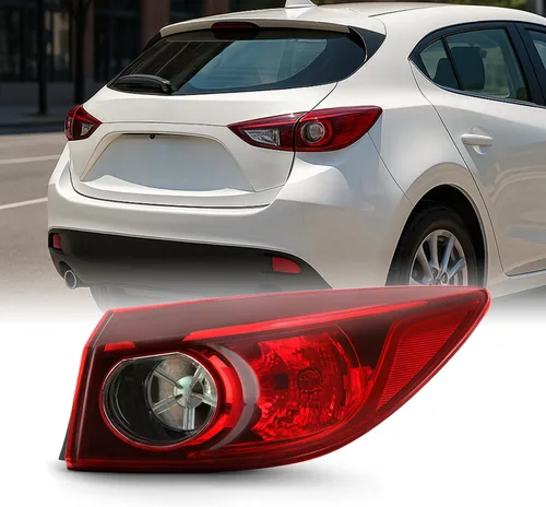 Vista 7 de AKKON - Compatible con Mazda 3 4 puertas Sedan modelo 2014 2015 2016 2017 2018 [tipo halógeno] lámpara trasera exterior luz de freno lado izquierdo
