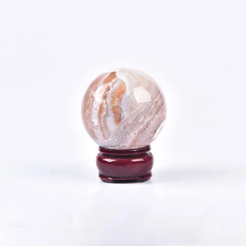 Vista 21 de JIC Gem Piedra Natural de Jaspe Africano Cristal de Curación Esfera Adivinación Bola de Piedra Preciosa, Feng Shui Reiki Aura Decoración