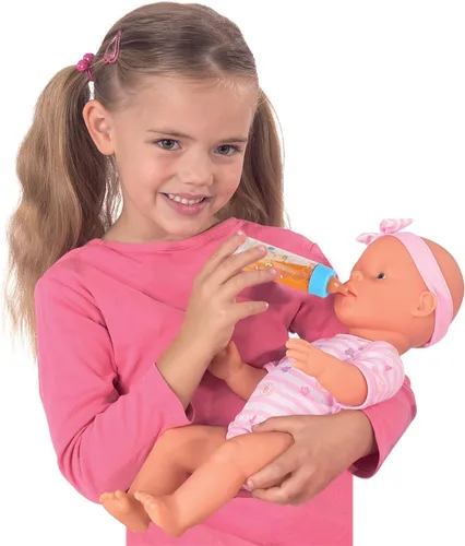 Vista 5 de SCOM Accesorios para biberones de muñeca de bebé, 6 piezas, juguetes de biberón, leche mágica que desaparece y jugo, juego de simulación