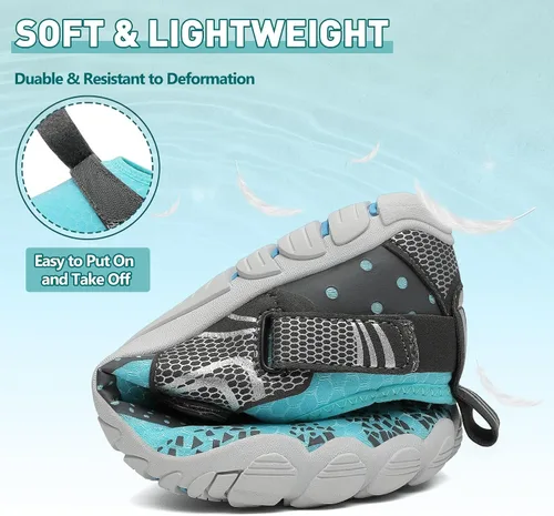 Vista 5 de SAGUARO Zapatos de agua para hombre y mujer, secado rápido, para natación, surf, playa, kayak, zapatos descalzos, puntera ancha