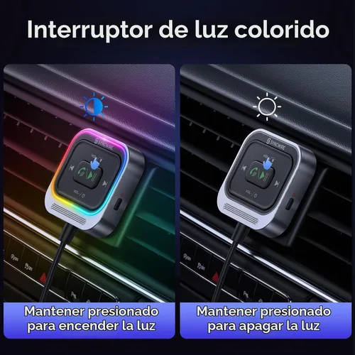 Vista 5 de Syncwire Receptor Bluetooth 5.4 0.138 in Aux Adaptador de coche Receptor Bluetooth Kit de coche con cable en espiral