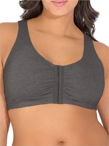 Vista 4 de Fruit of the Loom - Brasier de algodón con cierre frontal para mujer