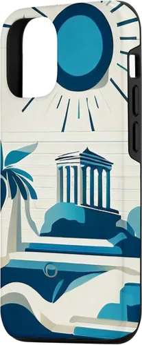 Vista 2 de Funda para iPhone 14 Antigua Grecia caprichosa Partenón Acrópolis