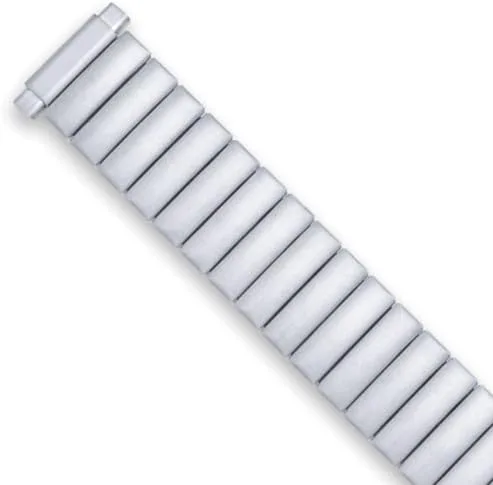 Vista 2 de Correa de reloj extensible para mujer, color plateado (para 0.433 in a 0.551 in)