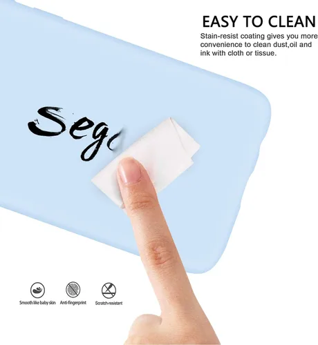 Vista 6 de Funda diseñada para Galaxy S9, silicona líquida de goma de gel a prueba de golpes, cojín de forro de tela de microfibra suave compatible con Galaxy