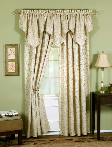 Vista 27 de Today's Curtain Madison - Cenefa reversible con botones, 20 pulgadas de largo, color burdeos