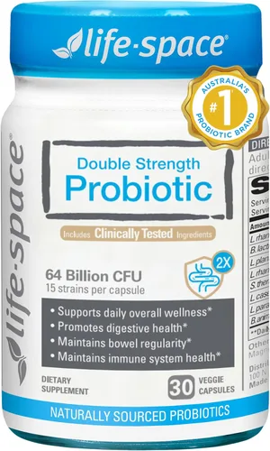 Vista 14 de Life-Space Probióticos bióticos intestinales para regularidad, porción de 2 meses, 20 mil millones de UFC y 5 cepas, apoya el movimiento intestinal