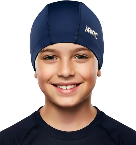 Vista 16 de Aegend Gorro de natación de tela, capa impermeable de silicona, gorra de natación de tela transpirable, mantiene el cabello seco con alta
