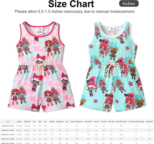 Vista 7 de L.O.L. Surprise! Mono sin mangas de una pieza para niña con estampado de muñeca de personaje